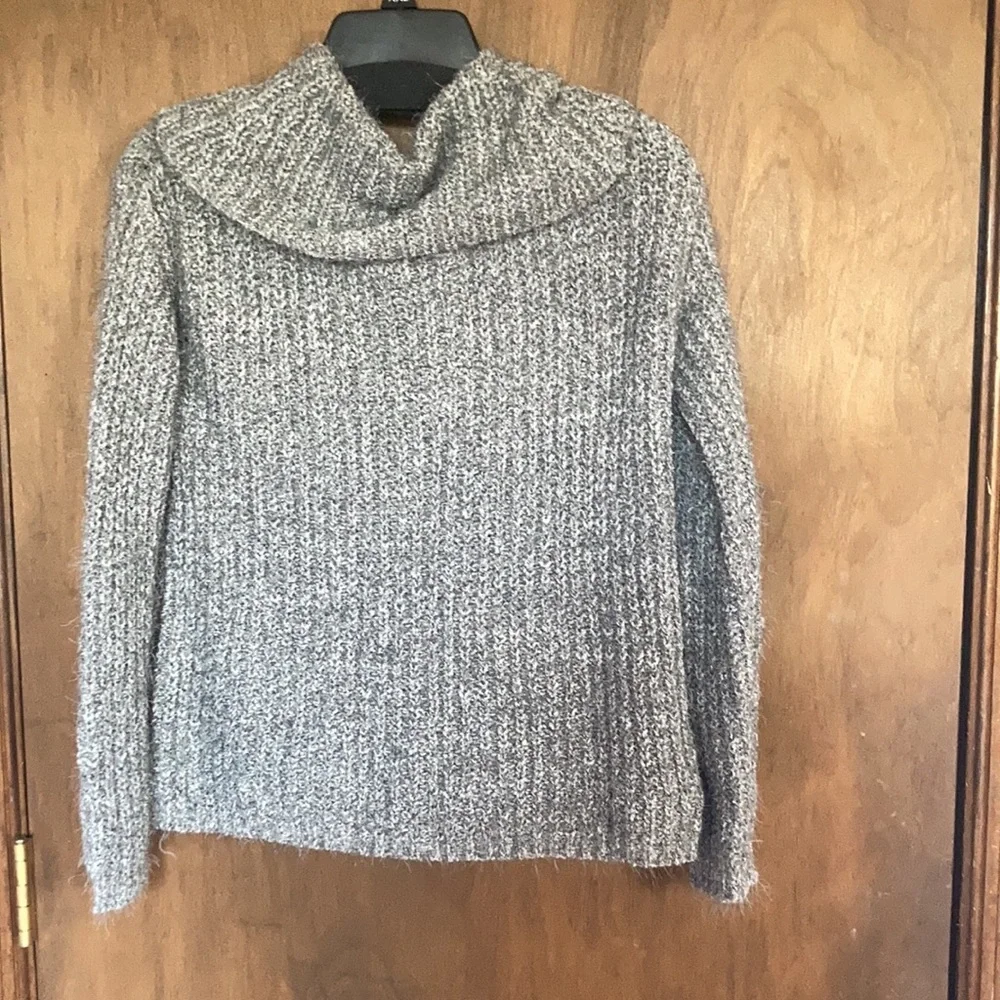 Last Call❌🌹$22ifbundle2 Premise soft cowlneck ribbed grey sweater w stretch  XS - Picture 13 of 14